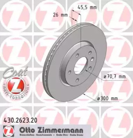 Тормозной диск 430.2623.20 ZIMMERMANN - фото №1
