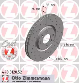 Тормозной диск 440.3120.52 ZIMMERMANN - фото №1