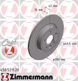Тормозной диск 450.5211.20 ZIMMERMANN - фото №1