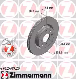 Тормозной диск 470.2409.20 ZIMMERMANN - фото №1