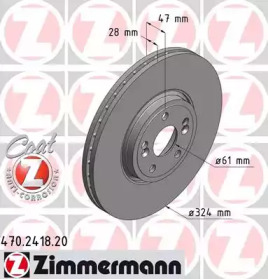 Тормозной диск 470.2418.20 ZIMMERMANN