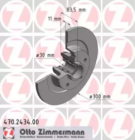 Тормозной диск 470.2434.00 ZIMMERMANN - фото №1