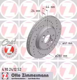 Тормозной диск 470.2412.52 ZIMMERMANN - фото №1