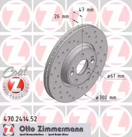Тормозной диск 470.2414.52 ZIMMERMANN - фото №1
