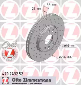 Тормозной диск 470.2432.52 ZIMMERMANN - фото №1