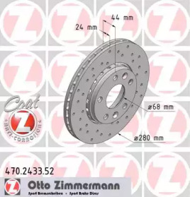 Тормозной диск 470.2433.52 ZIMMERMANN - фото №1