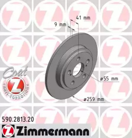 Тормозной диск 590.2813.20 ZIMMERMANN