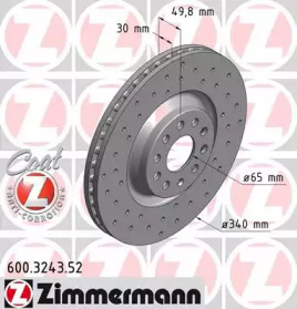 Тормозной диск 600.3243.52 ZIMMERMANN - фото №1