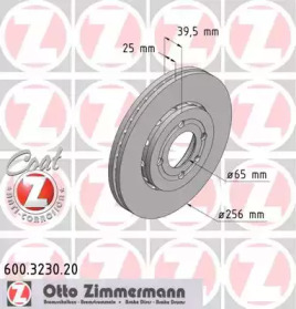 Тормозной диск 600.3230.20 ZIMMERMANN - фото №1
