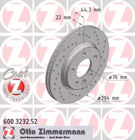 Тормозной диск 600.3232.52 ZIMMERMANN - фото №1