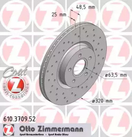 Тормозной диск 610.3709.52 ZIMMERMANN